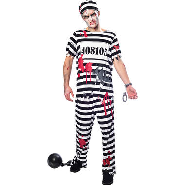 Adult Costume Zombie Convict Size XXL