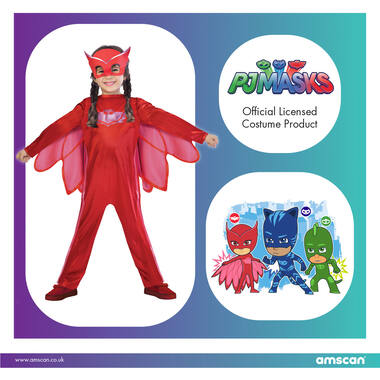Child Costume PJ Masks Owlette Good Age 5 - 6 Years