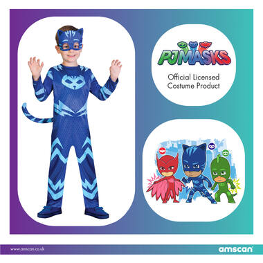 Child Costume PJ Masks Good Catboy Age 5 - 6 Years