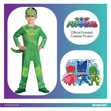 Child Costume PJ Masks Good Gekko Age 5 - 6 Years