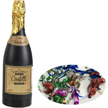 Confetti Cannon Bottle Paper /Plastic / Foil 33 x 9 cm