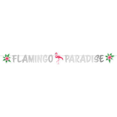 Letter Banner Flamingo Paradise Paper 135 x 15 cm