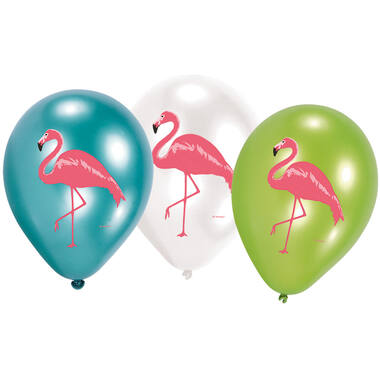 6 Latex Balloons Flamingo Paradise 27.5 cm / 11"