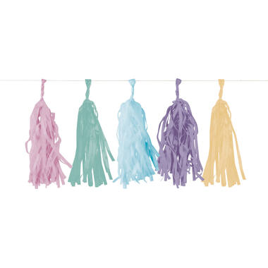 Garland Tassel Pastel Paper 300 cm