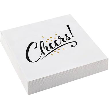 20 Napkins Cheers Golden Wishes 33 x 33 cm