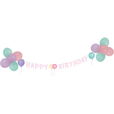 Decoration Kit Happy Birthday Pastel