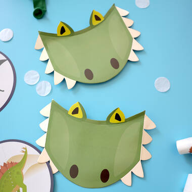 8 Party Caps Happy Dinosaur Paper 11.2 x 13.7 cm