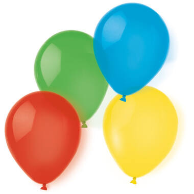 50 Latex Balloons Standard assorted 20.3 cm / 8"