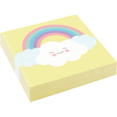 20 Napkins Rainbow & Cloud 25 x 25 cm