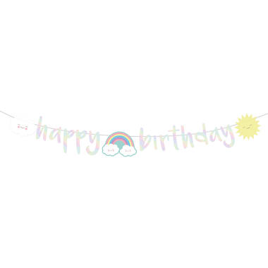Letter Banner Rainbow & Cloud Paper 180 x 13 cm