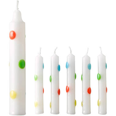 Set of Candles Light of Life & Birthday Candles Dots 11 Pieces Height 8 / 13.5 cm