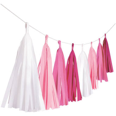Garland Tassel Hot Pink Paper 304 cm