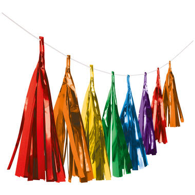 Garland Tassel Bright Rainbow Foil 304 cm