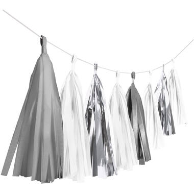 Garland Tassel Silver Dream Paper / Foil 304 cm