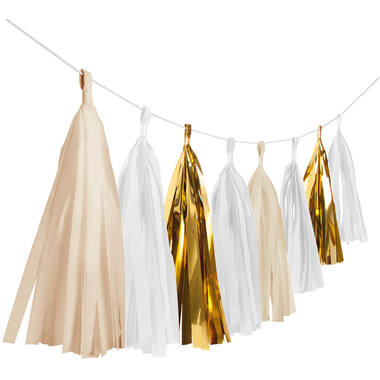 Garland Tassel Gold Brush Paper / Foil 304 cm