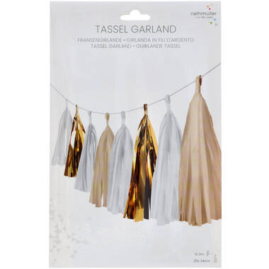 Garland Tassel Gold Brush Paper / Foil 304 cm