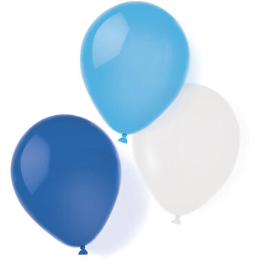 8 Latex Balloons Sky Blue 25.4 cm / 10"
