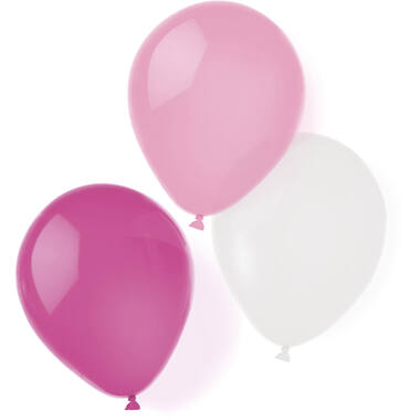 8 Latex Balloons Hot Pink 25.4 cm / 10"