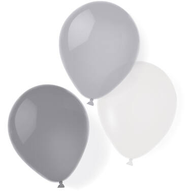 8 Latex Balloons Silver Dream 25.4 cm / 10"
