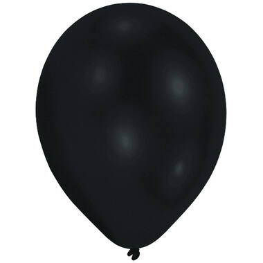 25 Latex Balloons Standard Black 27.5 cm / 11"