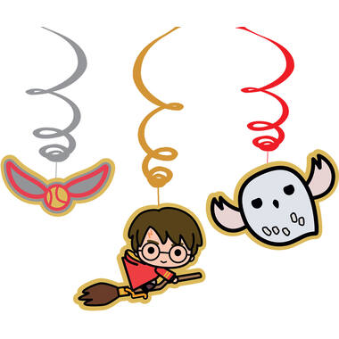 6 Swirl Decorations Harry Potter Papier 60 cm