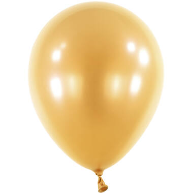 100 Latex Balloons Decorator Metallic Gold 12 cm / 5"