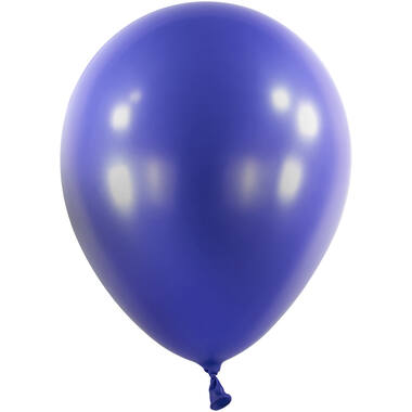50 Latex Balloons Decorator Metallic Navy Flag Blue 27.5 cm / 11"