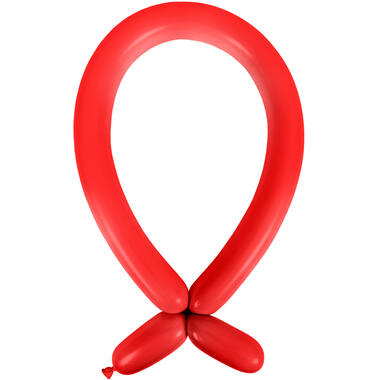 100 Latex Balloons Decorator Modelling Standard E260 Apple Red 114 cm / 45"