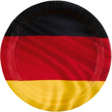 8 Plates Deutschland Round Paper 23 cm