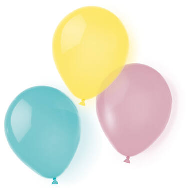 8 Latex Balloons Pastel Rainbow 25,4 cm/10"