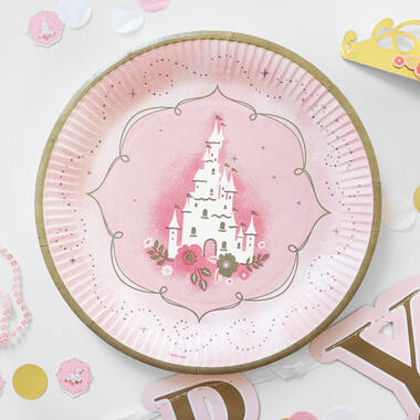 8 Plates Princess for a Day Round Papier 23 cm