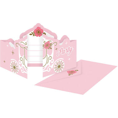 8 Invitations & Envelopes Princess for a Day Paper
