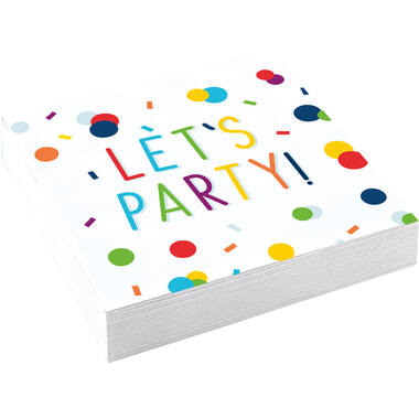 20 Napkins Confetti Birthday 25 x 25 cm