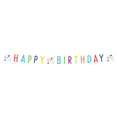 Letter Banner - Confetti "Happy Birthday" - 1.8 metres