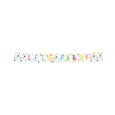 Flag Banner Confetti Birthday Paper 185 x 19 cm