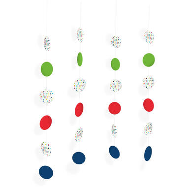 4 String Decoration Confetti Birthday Paper 130 cm