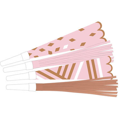 8 Horns Rose Gold Birthday    Paper / Plastic Length 22,5 cm
