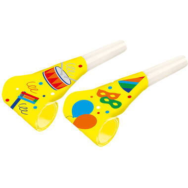 4 Blowouts assorted Plastic / Paper 30 cm