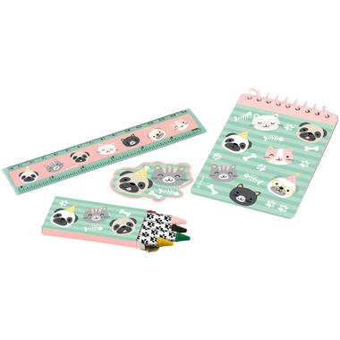 Stationary Favour Set Hello Pets Paper / Plastic 24 Pieces