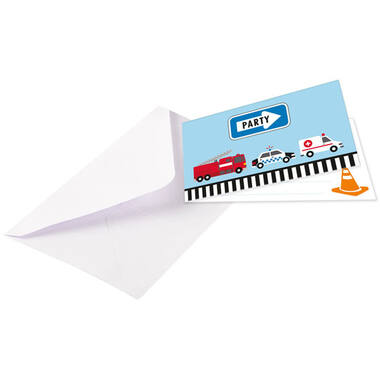 8 Invitations & Envelopes On the Road Paper