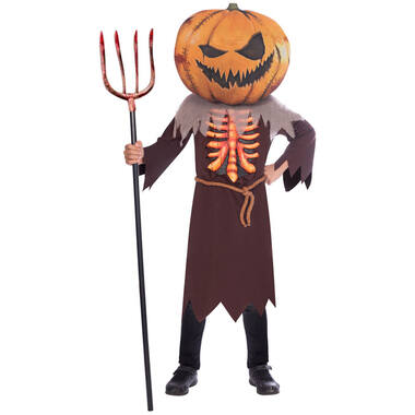Children's Costume Scary Pumpkin Big Head 8-10yrs