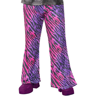 Adult Costume Disco Fever Zebra Flares Size M/L