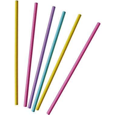 30 Straws Neon Paper assorted 19.7 cm