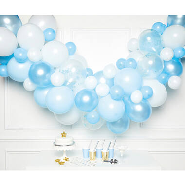 DIY Balloon Garland Blue 70 Balloons