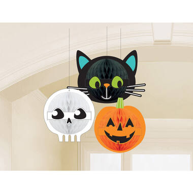 Honeycomb Decoration Hallo-ween Friends 3pc