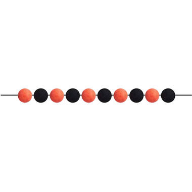 Pom Pom Garland Black Orange
