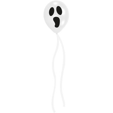 DIY Ghost Latex Balloons with Streamers 11"