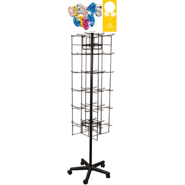 48-Peg Floor Spinner Black 51 x 51 x 183 cm