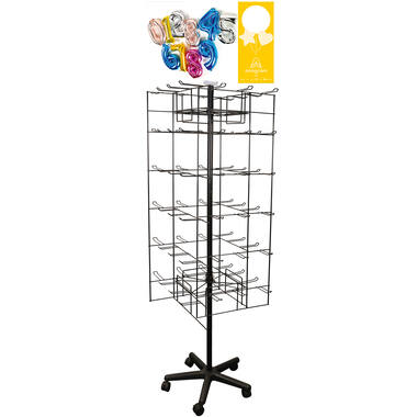 72-Peg Floor Spinner Black 66 x 66 x 183 cm