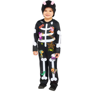 Child Costume Peppa Skeleton Age 2-3 Years